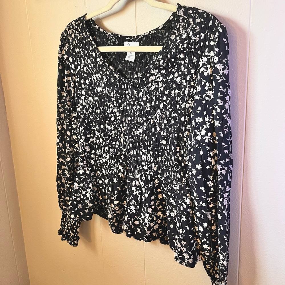 Floral Smocked Long Sleeve